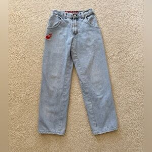Vintage JNCO 90's-Y2K Light Wash Denim Loosey Girl zip fly 1057 Jean